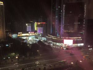 The view from our room at the Garden. The mall across the street was called The Friendship Store. Very different from malls at home!